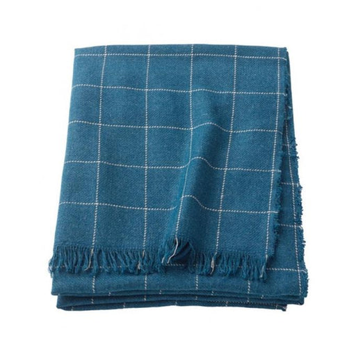 Plaid bleu en tissu