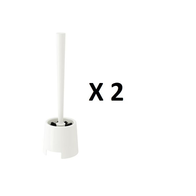 Deux portes brosse blanche