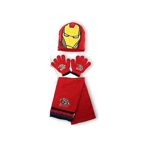 Ensemble de Bonnet Gants Echarpe - Iron man