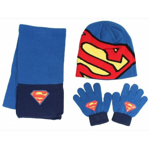 Ensemble de Bonnet Gants Echarpe Superman