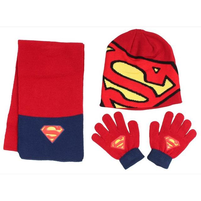 Ensemble de Bonnet Gants Echarpe Superman