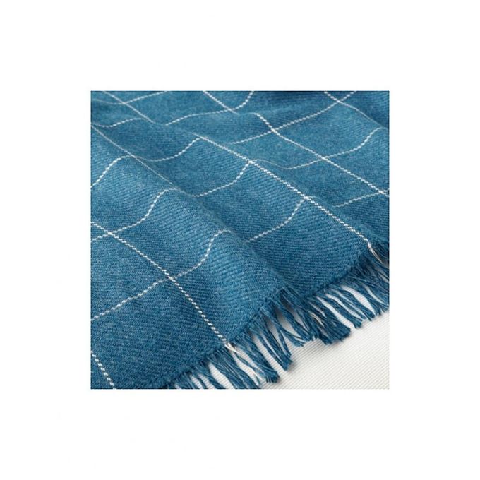 Plaid bleu en tissu