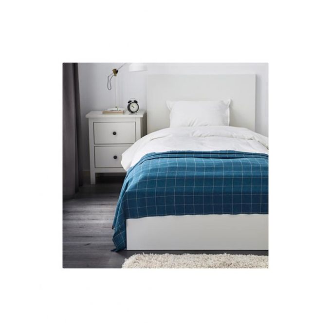 Plaid bleu en tissu