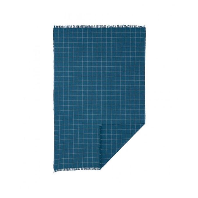 Plaid bleu en tissu