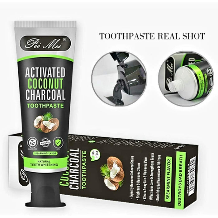 Dentifrice au charbon actif a base de noix de coco