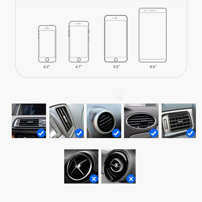 Support de téléphone pour voiture avec serrage automatique