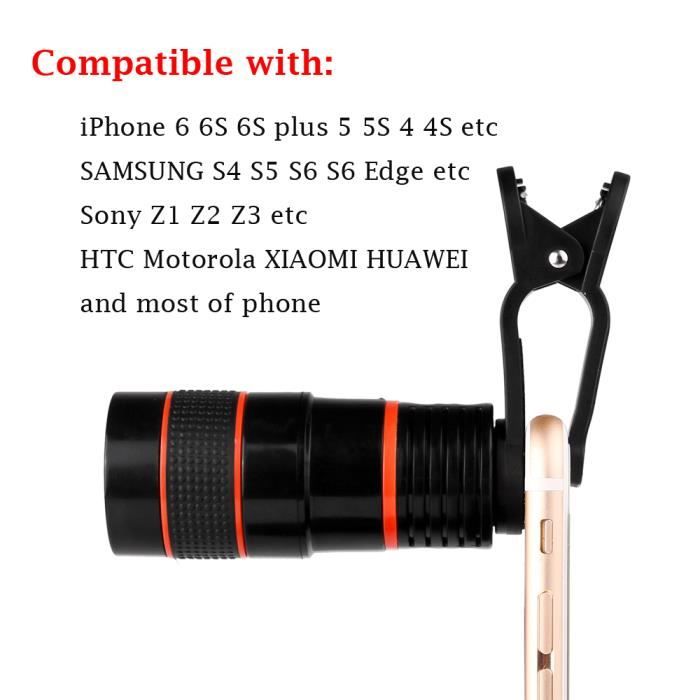 Zoom x8 Télescope pour Téléphone Mobile