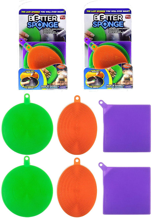 Kit 3 éponges Better Sponge abrasif en silicone pour aliments anti-adhésif