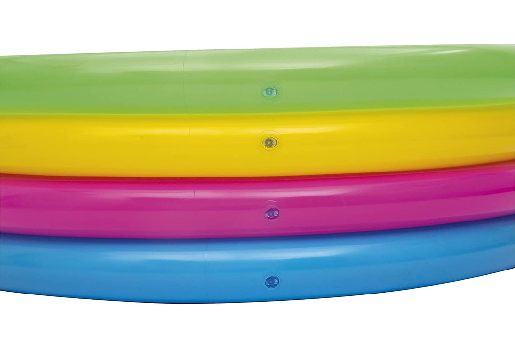 Piscine gonflable 4 boudins arc en ciel 1,57m x 46cm - Bestway