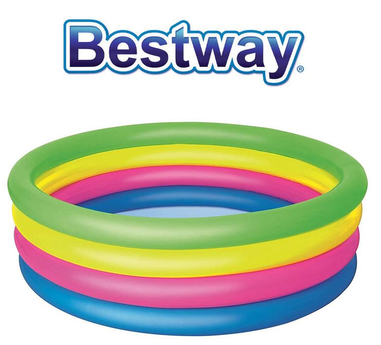 Piscine gonflable 4 boudins arc en ciel 1,57m x 46cm - Bestway
