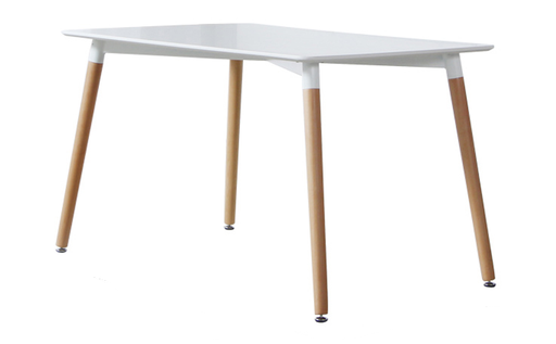 Table design scandinave extensible bois blanc laqué mat - REYKJAVIK