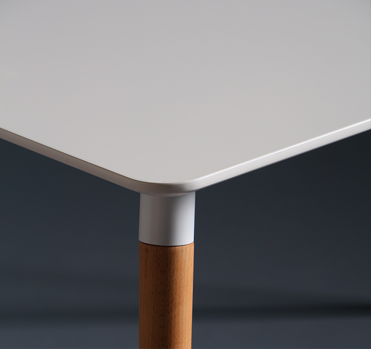Table design scandinave extensible bois blanc laqué mat - REYKJAVIK