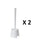 Deux portes brosse blanche