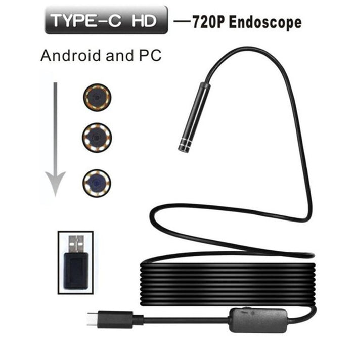 Endoscope avec caméra d'inspection avec 8le LED