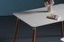 Table design scandinave extensible bois blanc laqué mat - REYKJAVIK